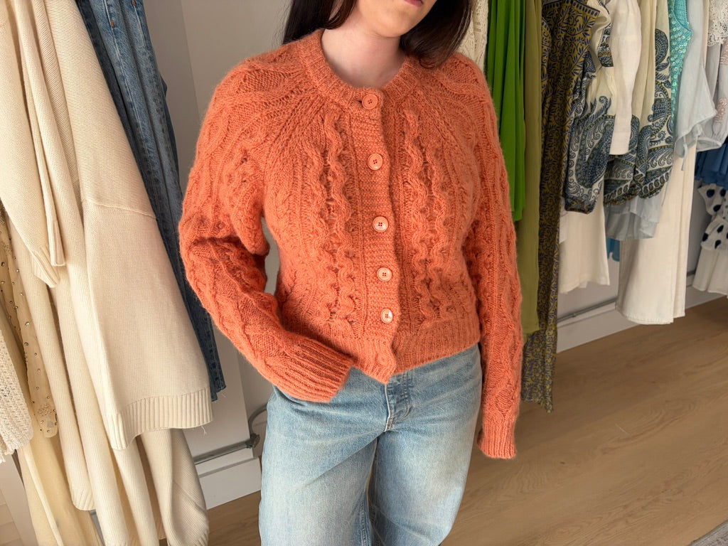 YARA CARDIGAN in Light Rust