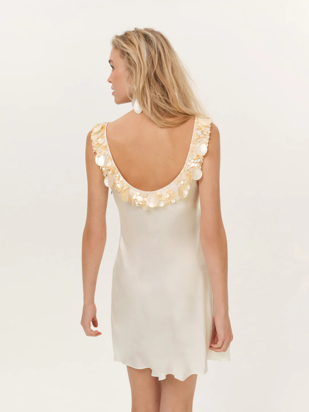SAMI SEASHELL MINI DRESS in Ivory