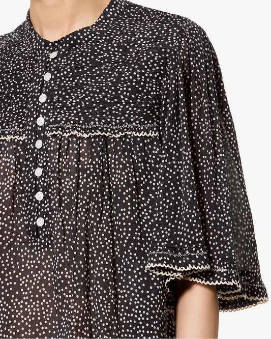 DOUNA TOP in Black/Ecru