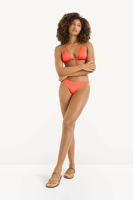 CALIFORNIA HIGH LEG BOTTOM in Coral