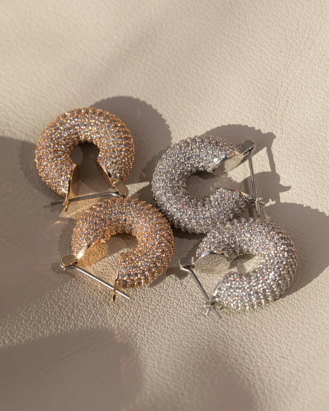 Pave Mini Donut Hoops