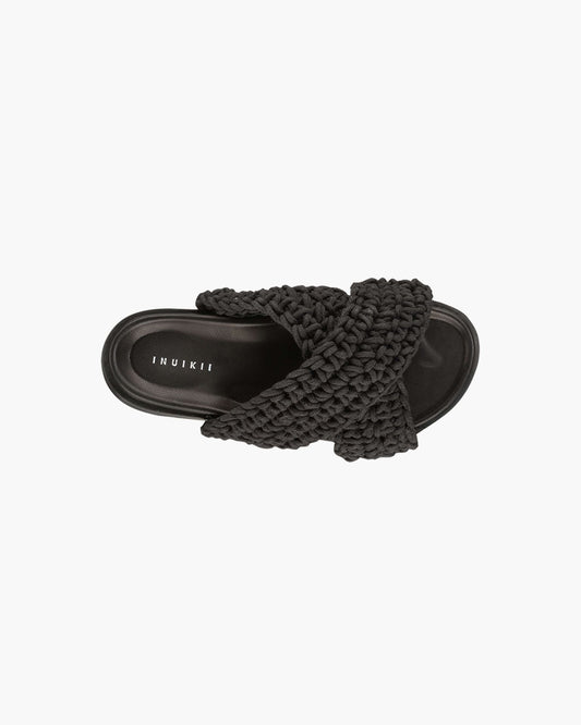 Woven Black Slide