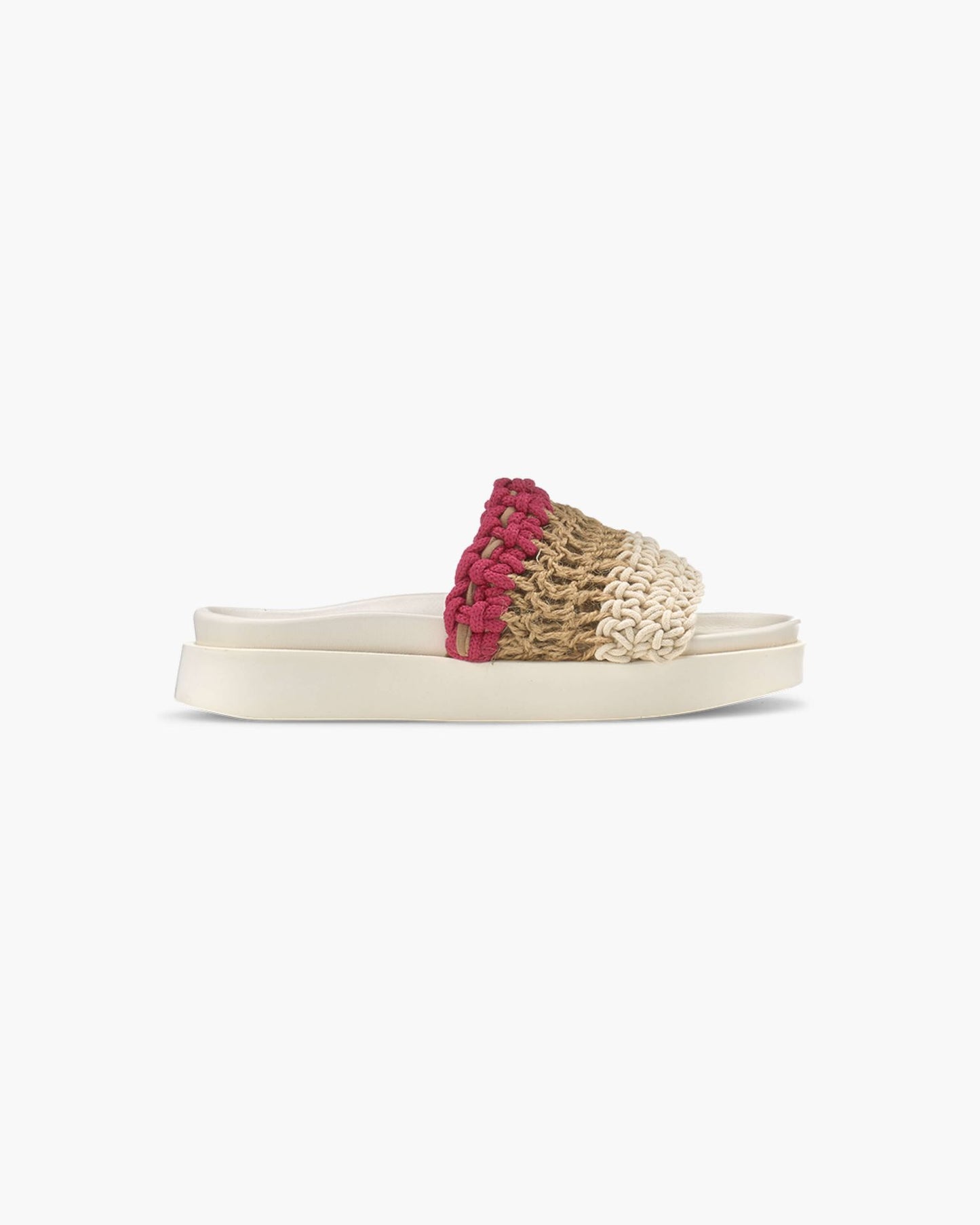 Loose Knitted Fuchsia Slide