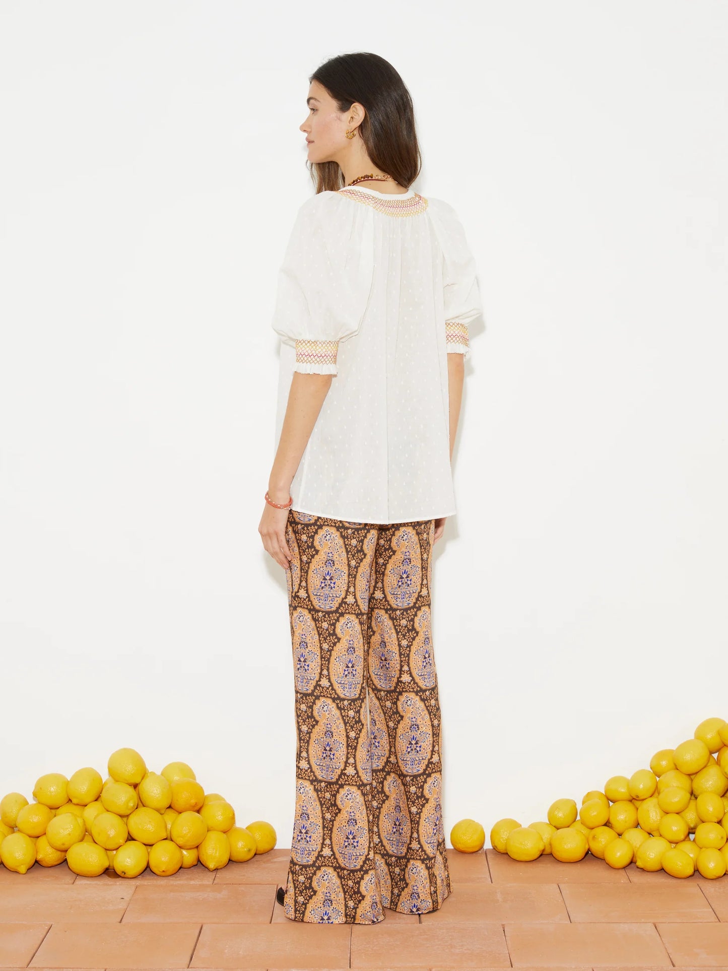 Lido Smocked Ss Blouse