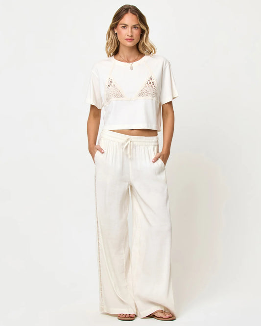 AT YOUR LEISURE PANT in Cream/Natural