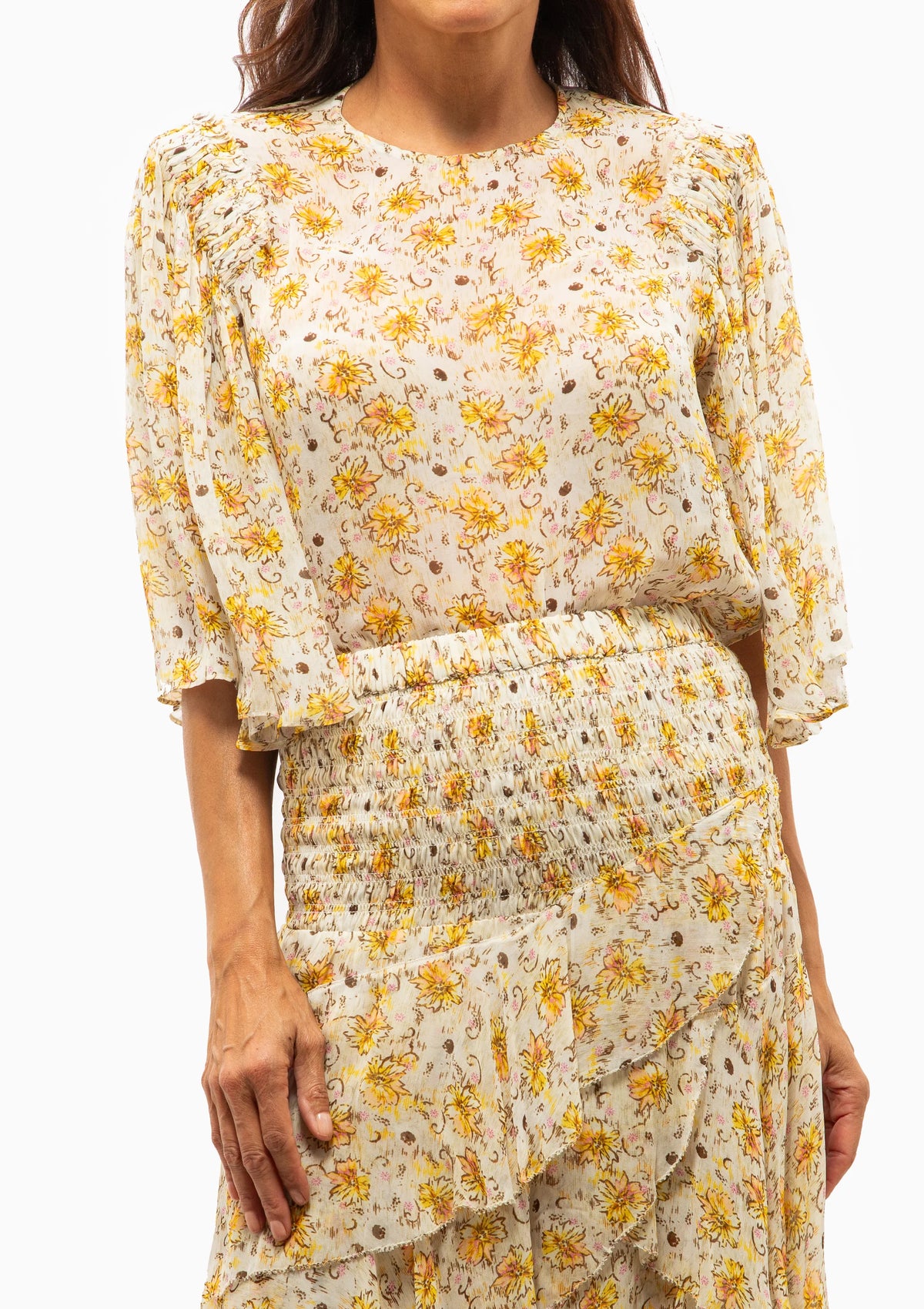 BRIGITTE SKIRT in Light Yellow/Ecru