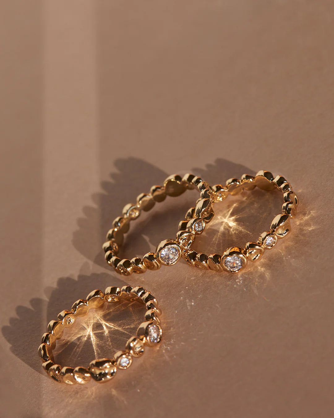 The Ecletic Stud Ring Set of 3
