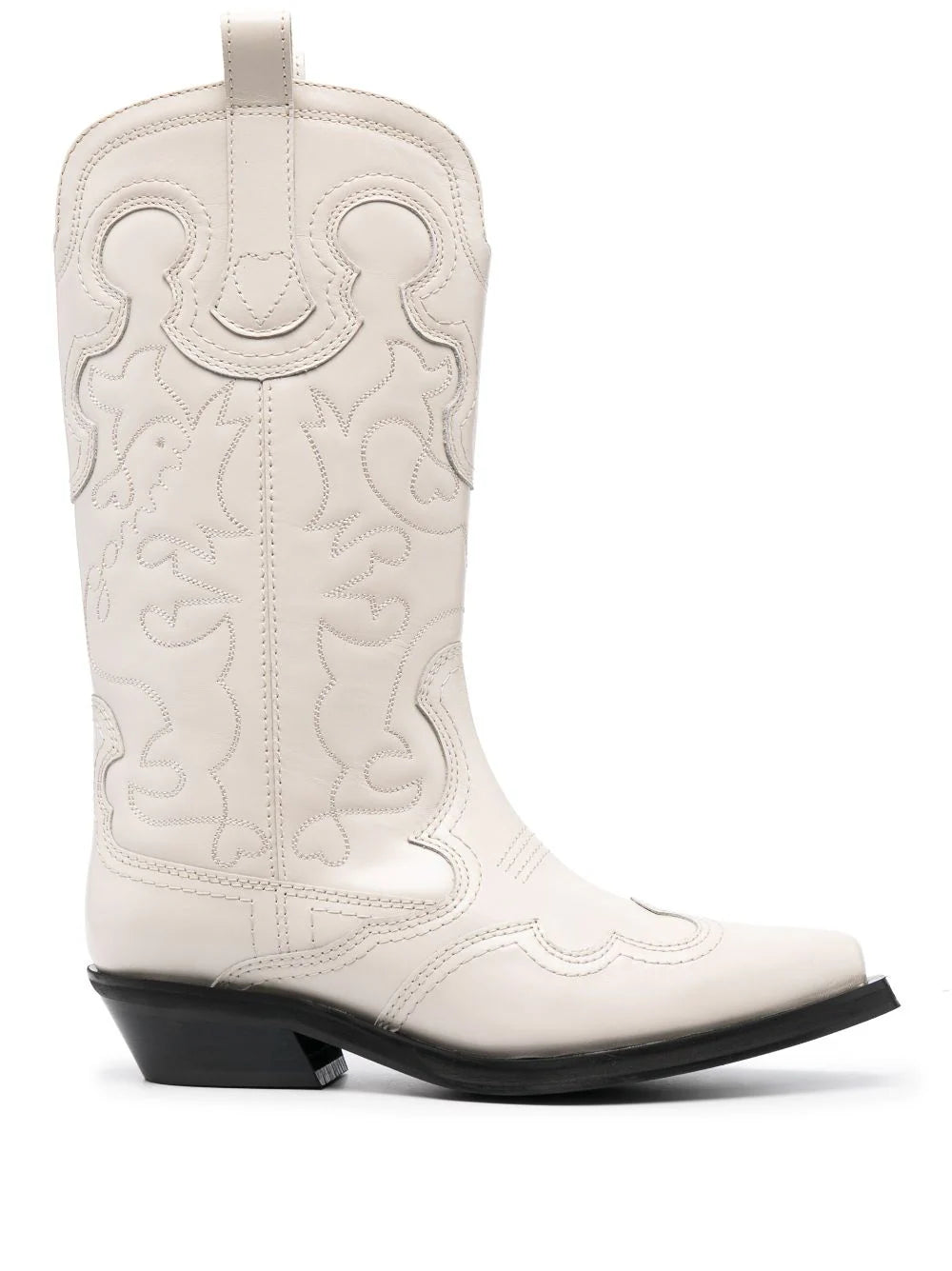 Mid Shaft Embroidered Western Boot