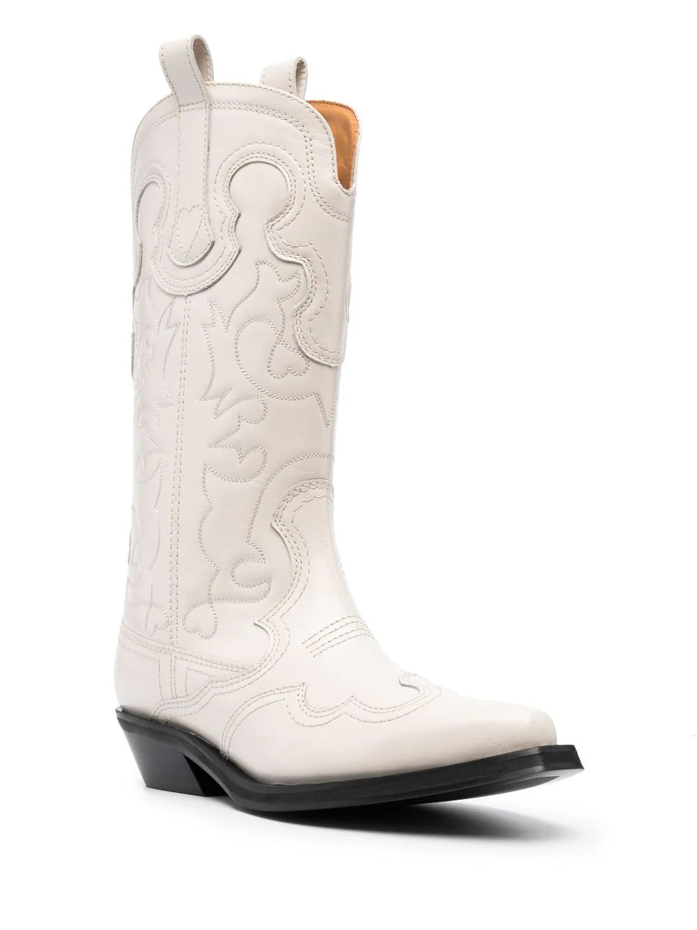 Mid Shaft Embroidered Western Boot