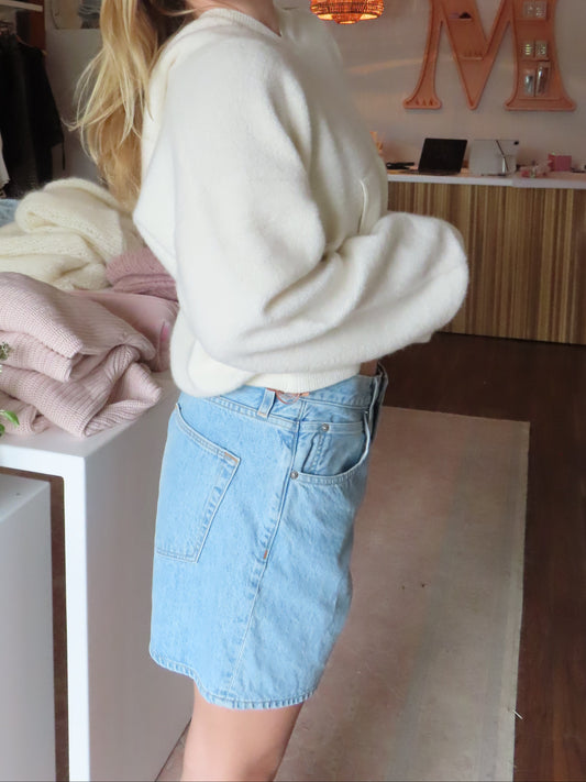 Kaycee Hooded Sweatshirt in Gardenia