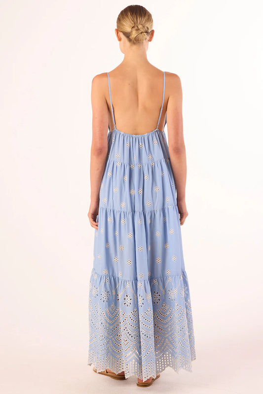 LOUKA DRESS in Periwinkle Scallop
