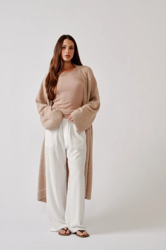 CEDAR C SLOUCHY DUSTER in Dune Heather