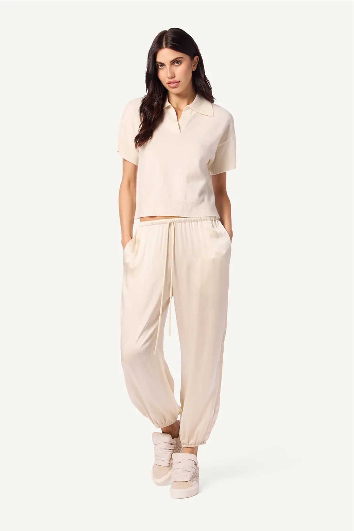 Rayne Parachute Pant in Gardenia