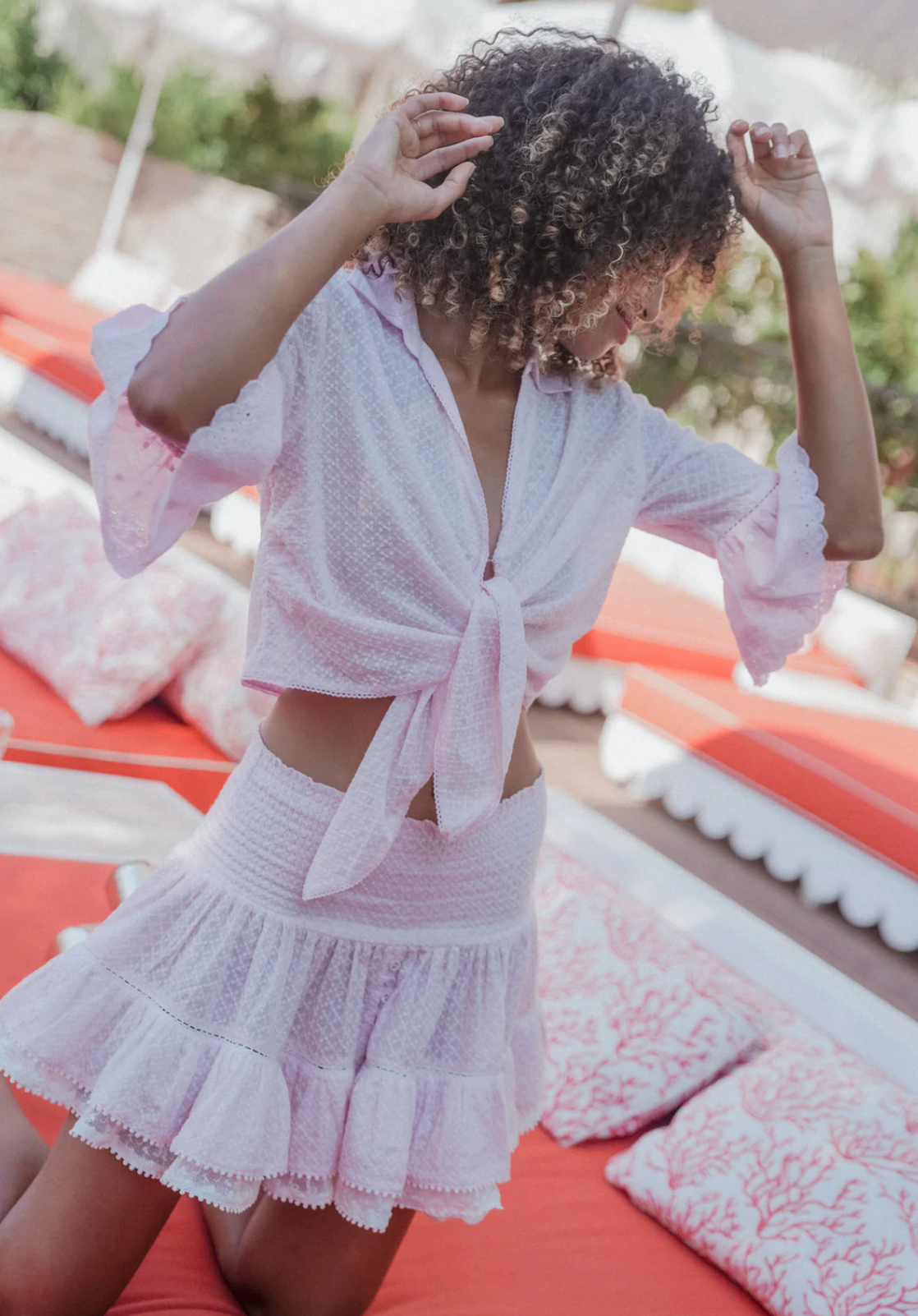 Rosalia Embroidered Skirt White