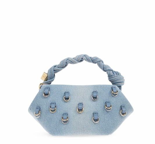 Ganni Bou Bag Mini Washed Denim Charms