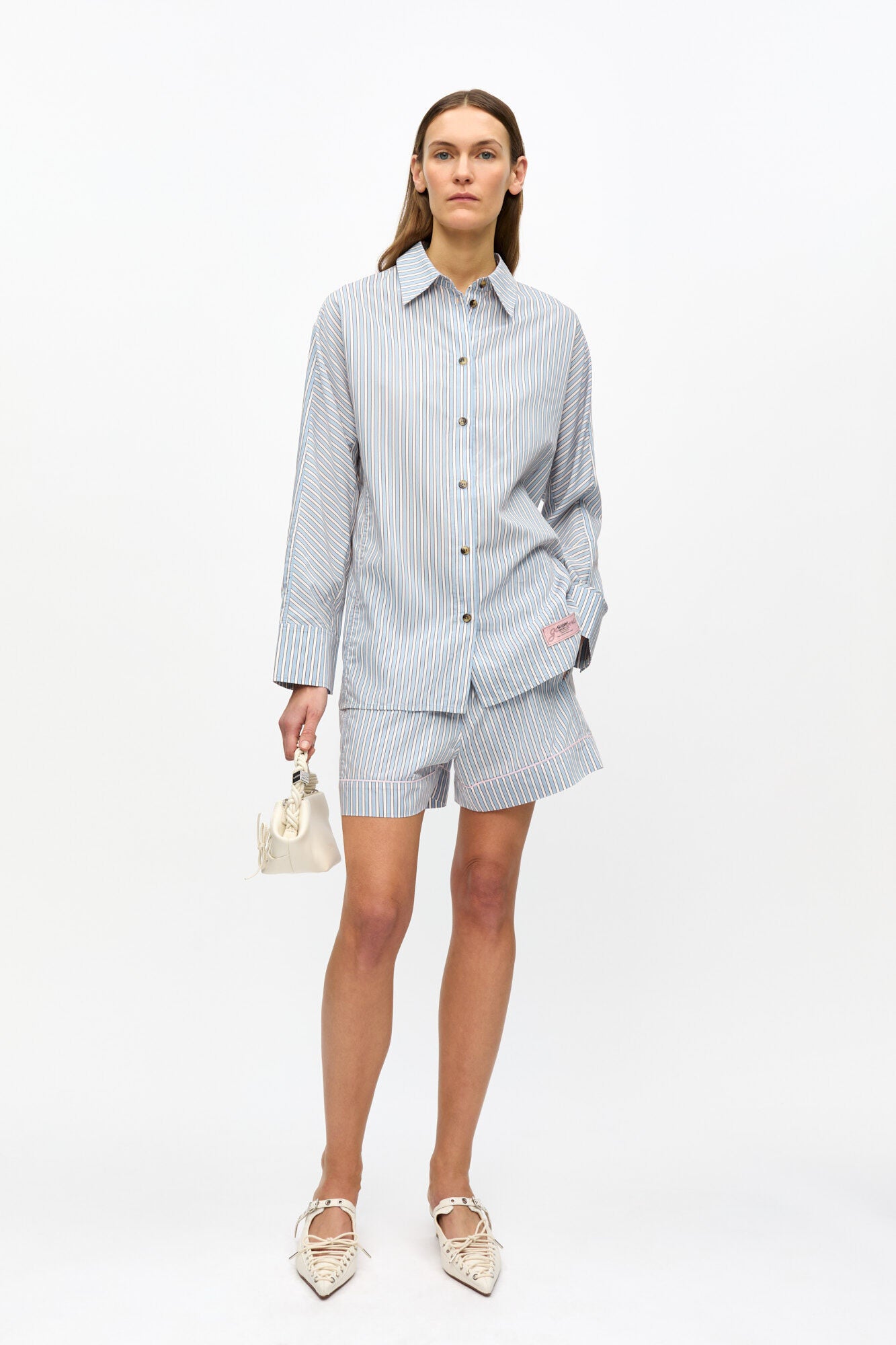 Soft Chambray Candy Striped Shirt