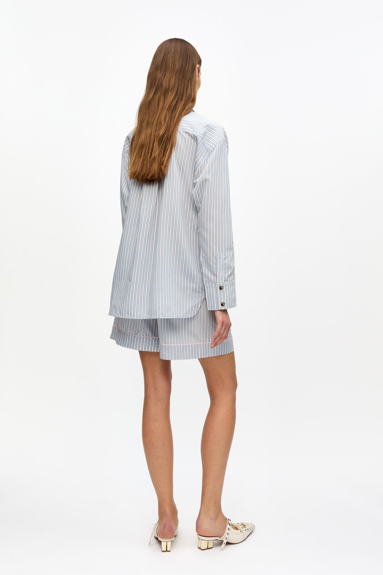 Soft Chambray Candy Striped Shirt