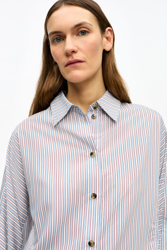 Soft Chambray Candy Striped Shirt