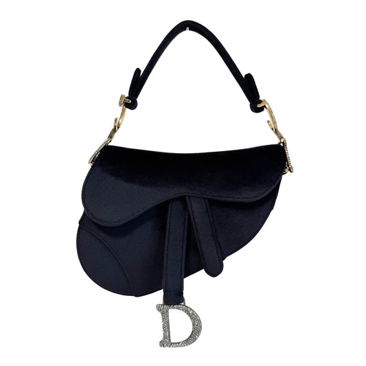 Velvet Saddle with Rhinestone Hardware