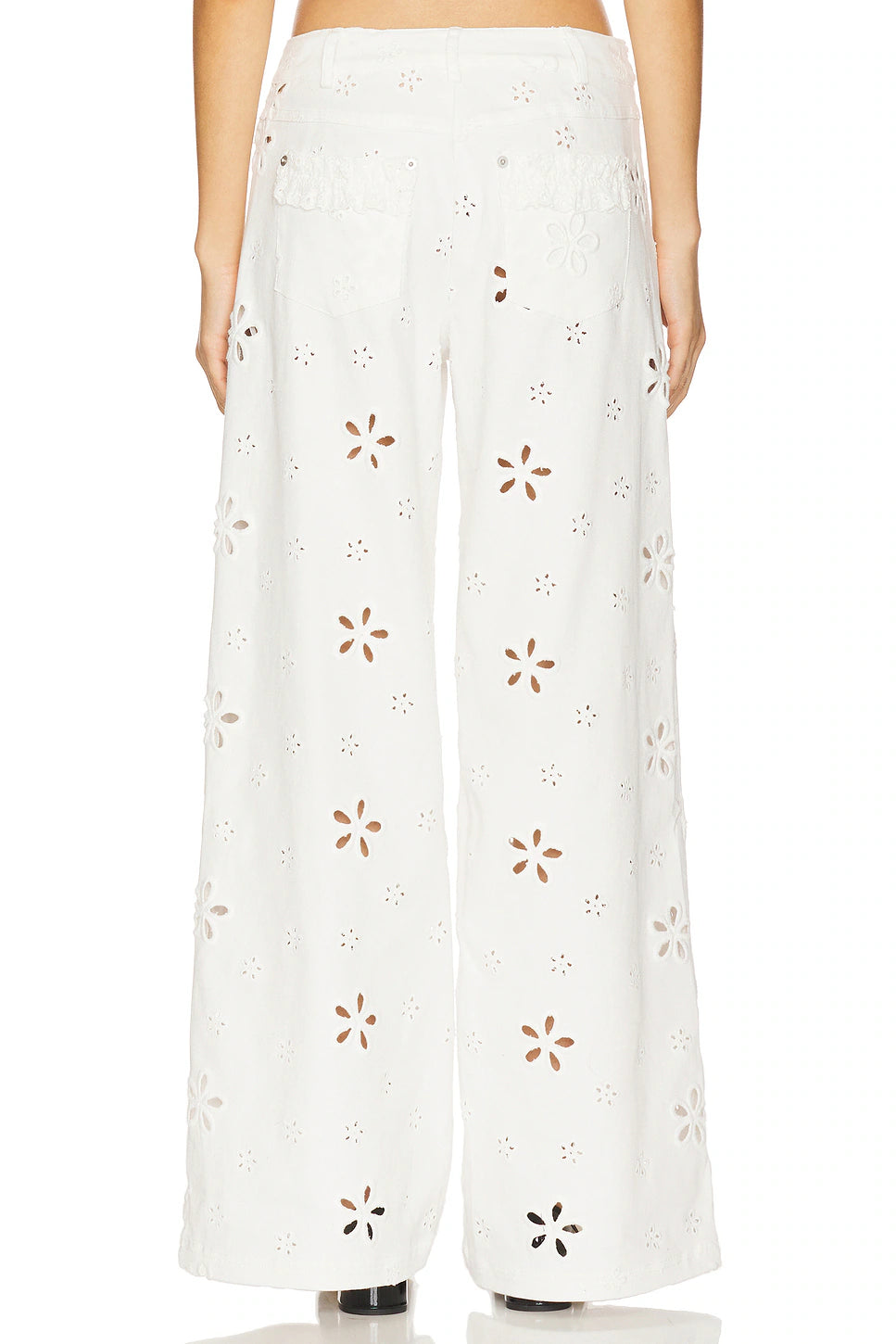 Daisy Eyelet Baggy Jean