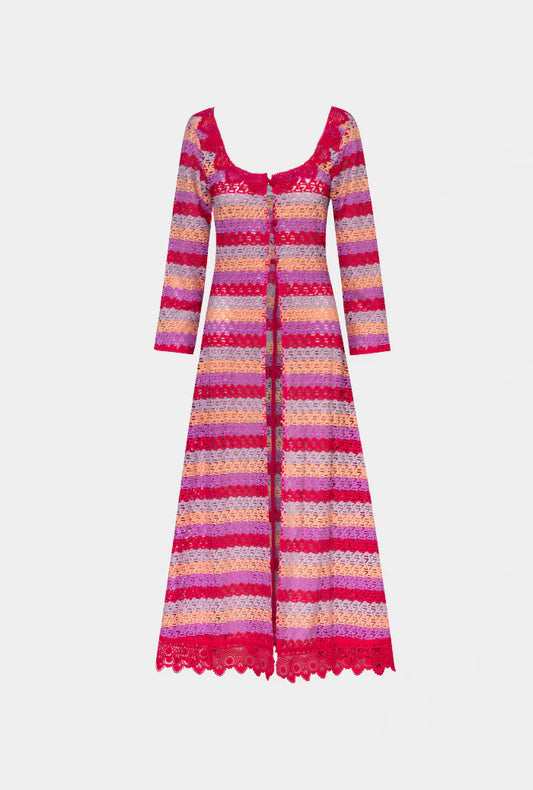 Playa Cristal Top Lace in Raspberry