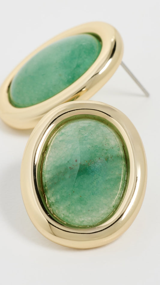 Sunset Stone Studs in Green