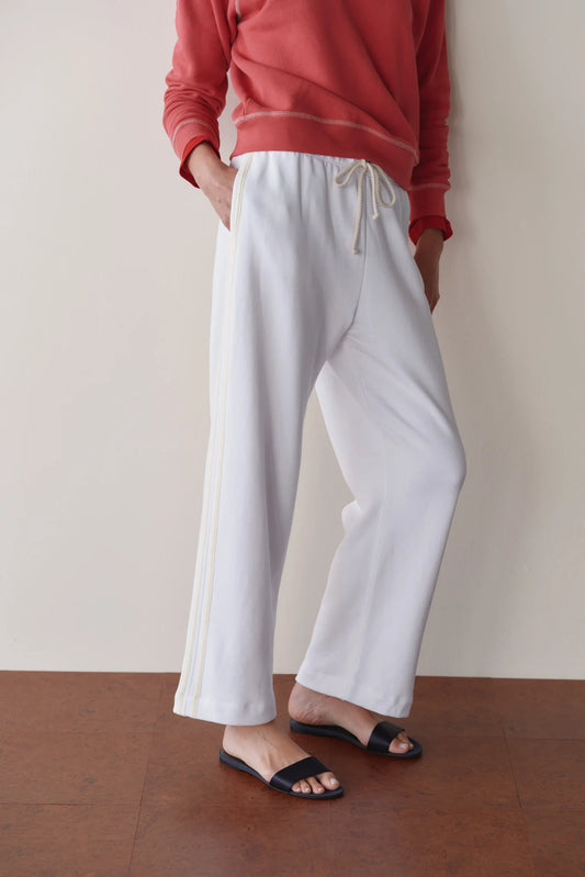 Eco Terry Stripe Crop Pant
