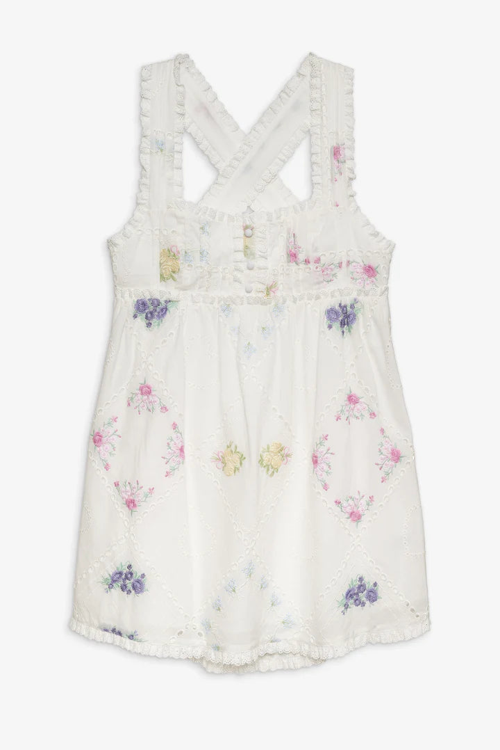 Andrea Embroidered Mini Dress