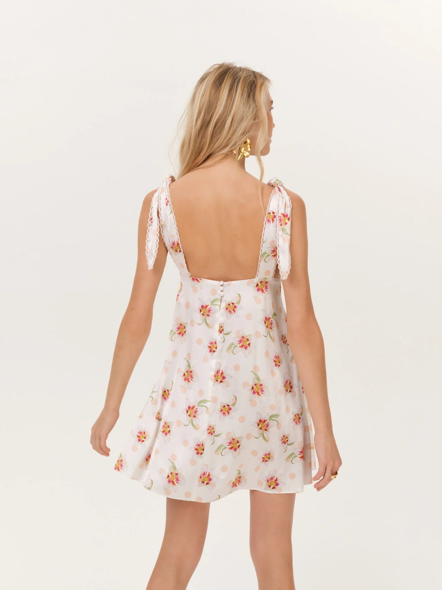 SUNRISE LILY MINI DRESS in Cream Peach