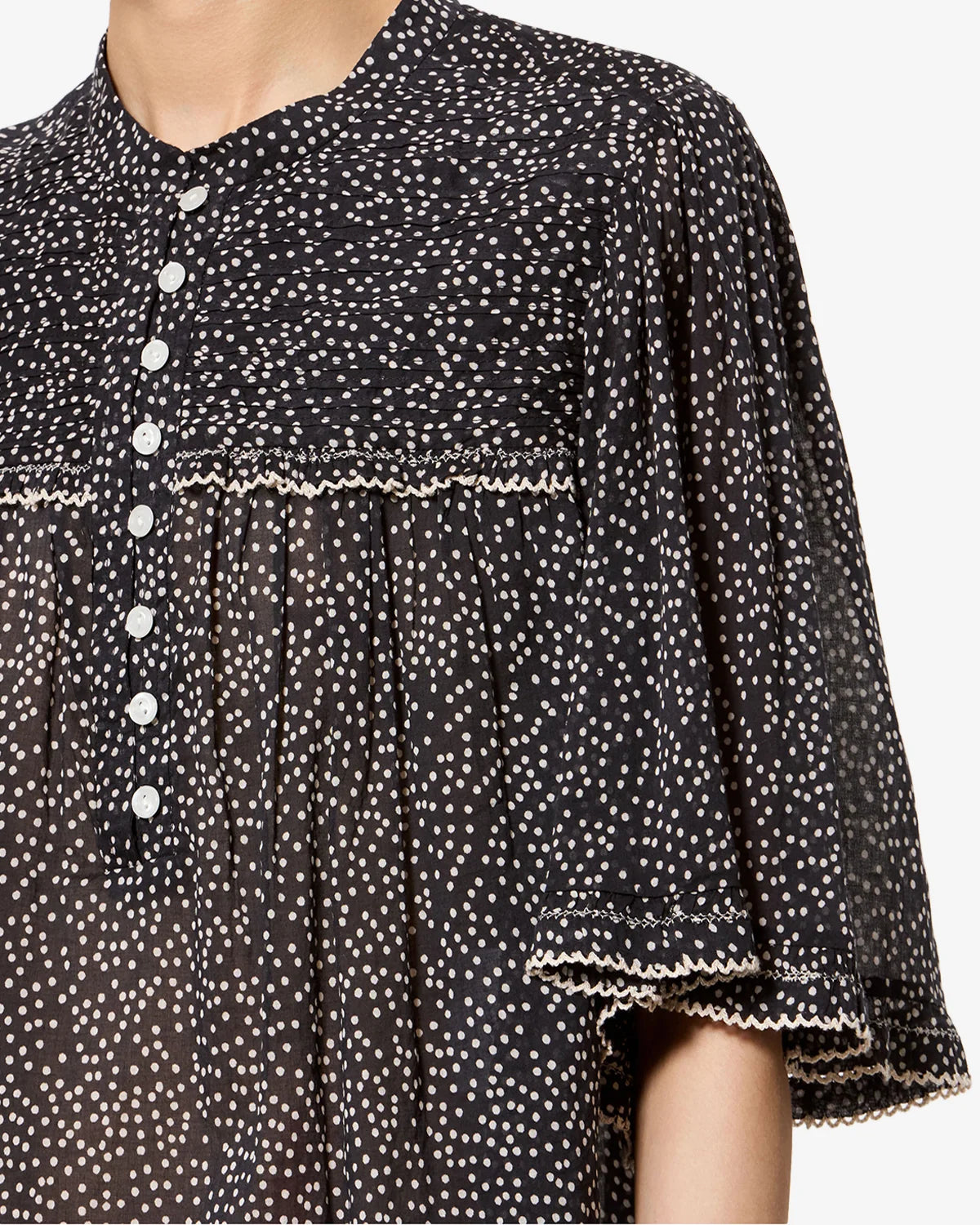 DOUNA TOP in Black/Ecru