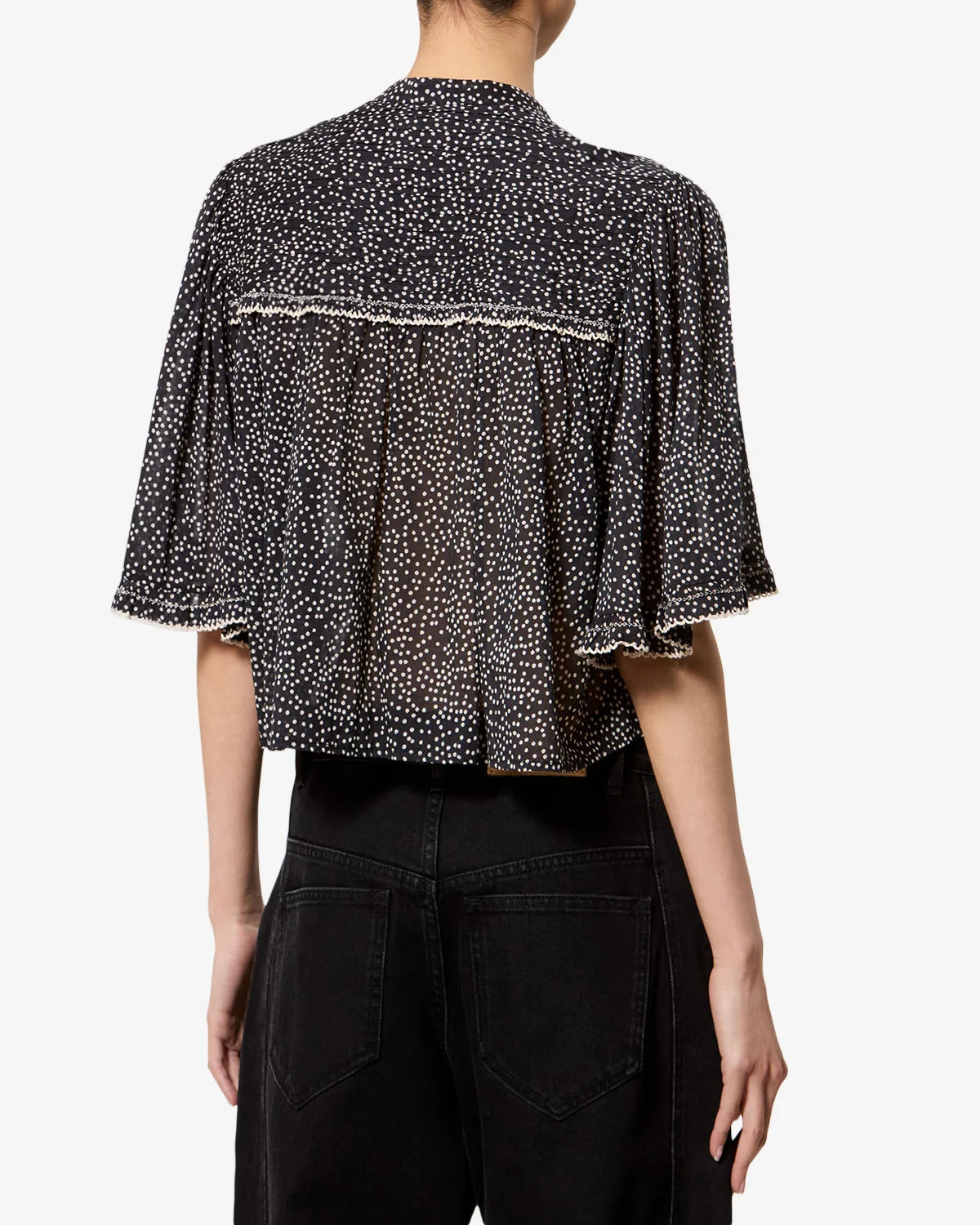 DOUNA TOP in Black/Ecru