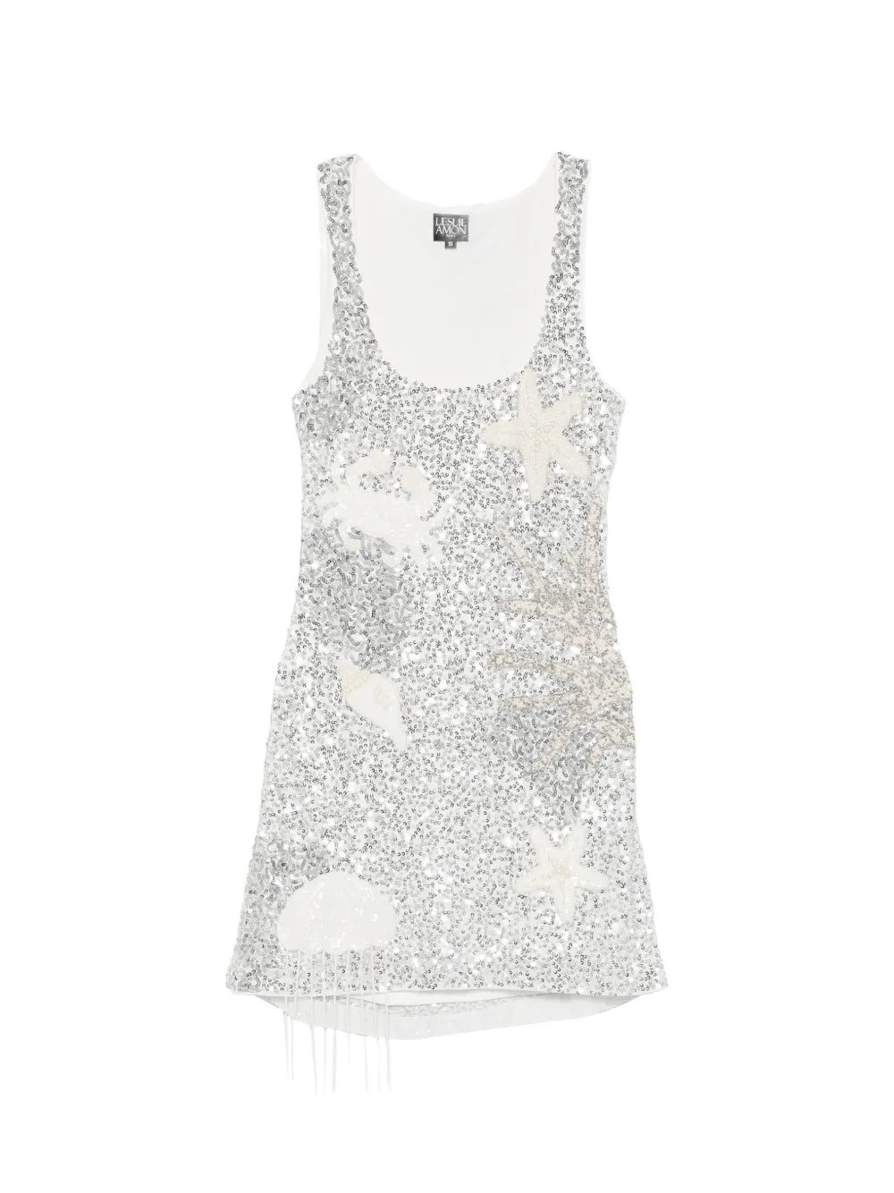 MERMAID SKIN MINI DRESS SILVER BRIDAL
