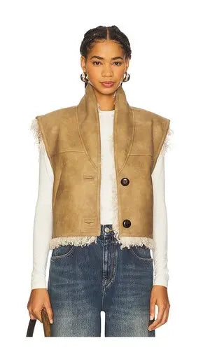 CLARA VEST in Taupe