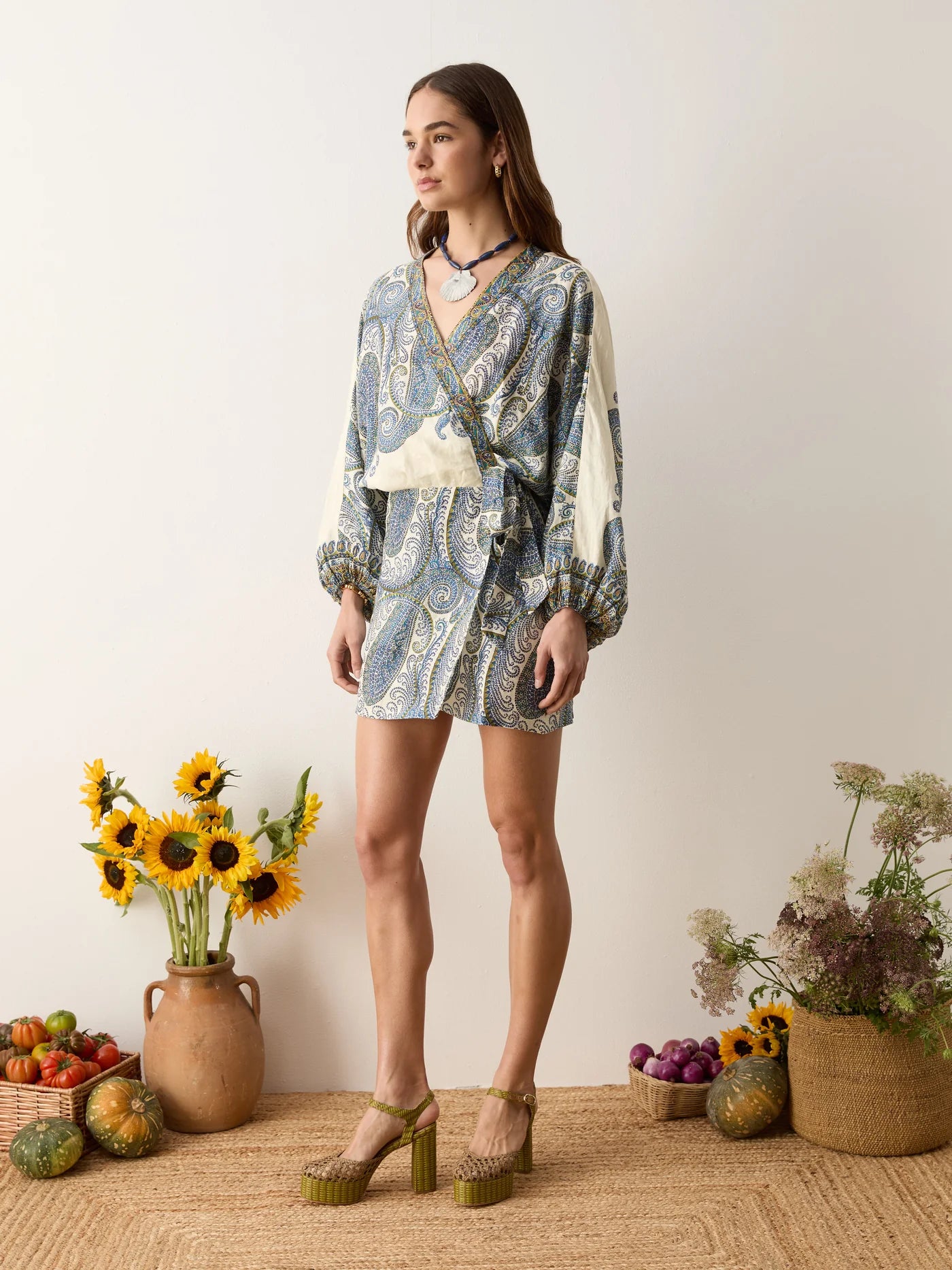 Arcadia Paisley Robe Dress