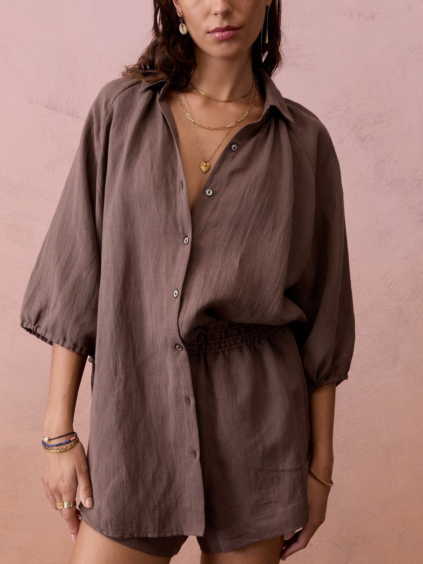 La Ponche Shirt in Mocha
