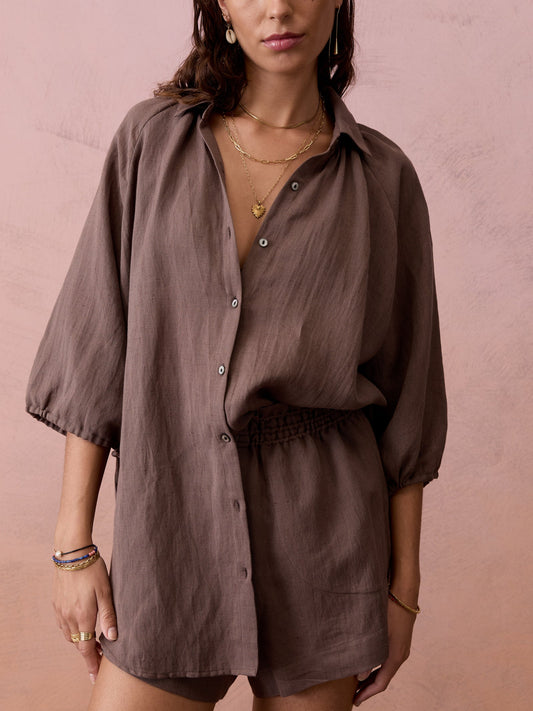 La Ponche Shirt in Mocha