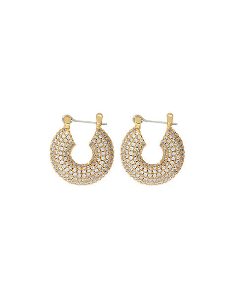 Pave Mini Donut Hoops