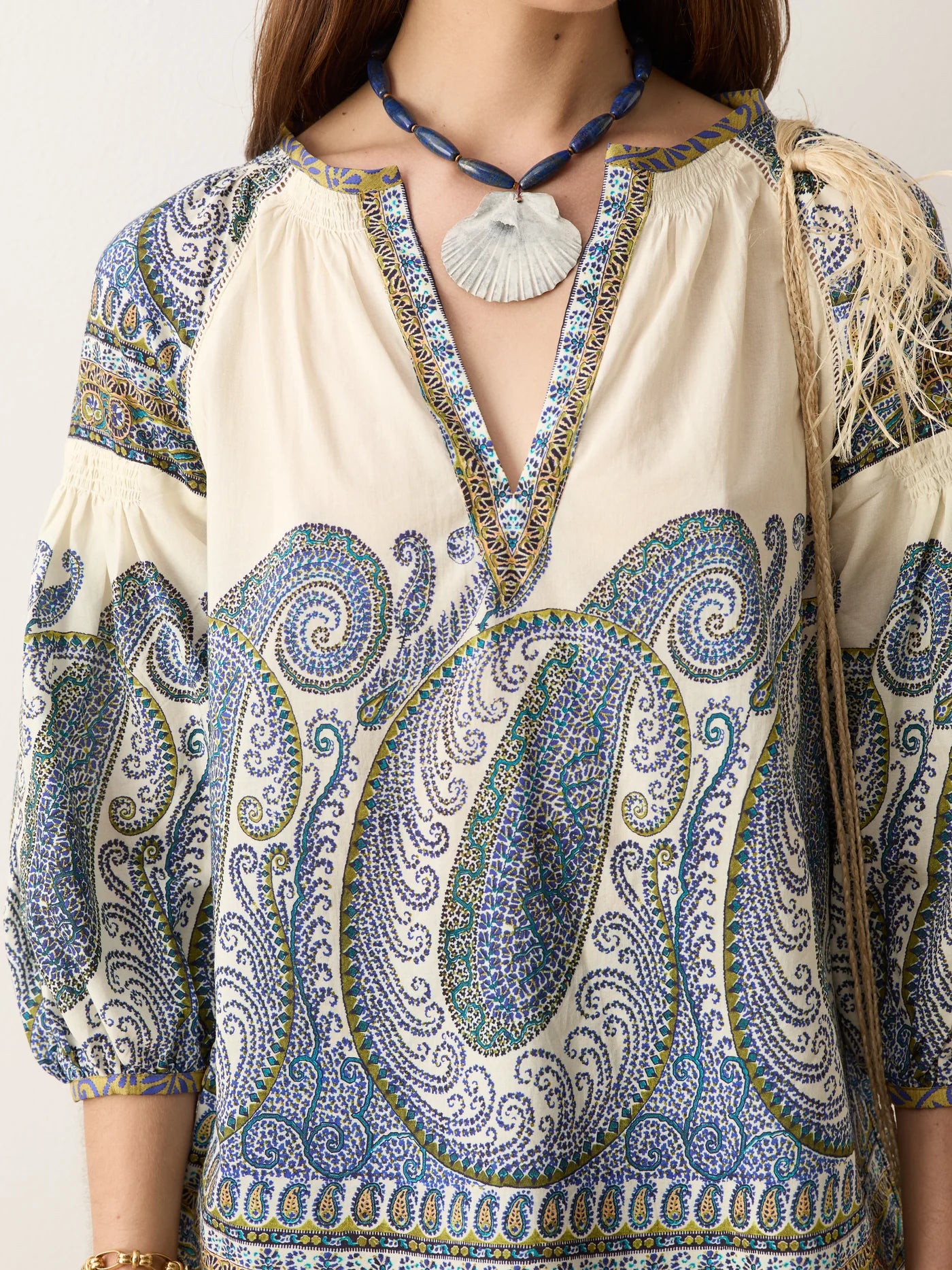 Arcadia Paisley Smock Blouse