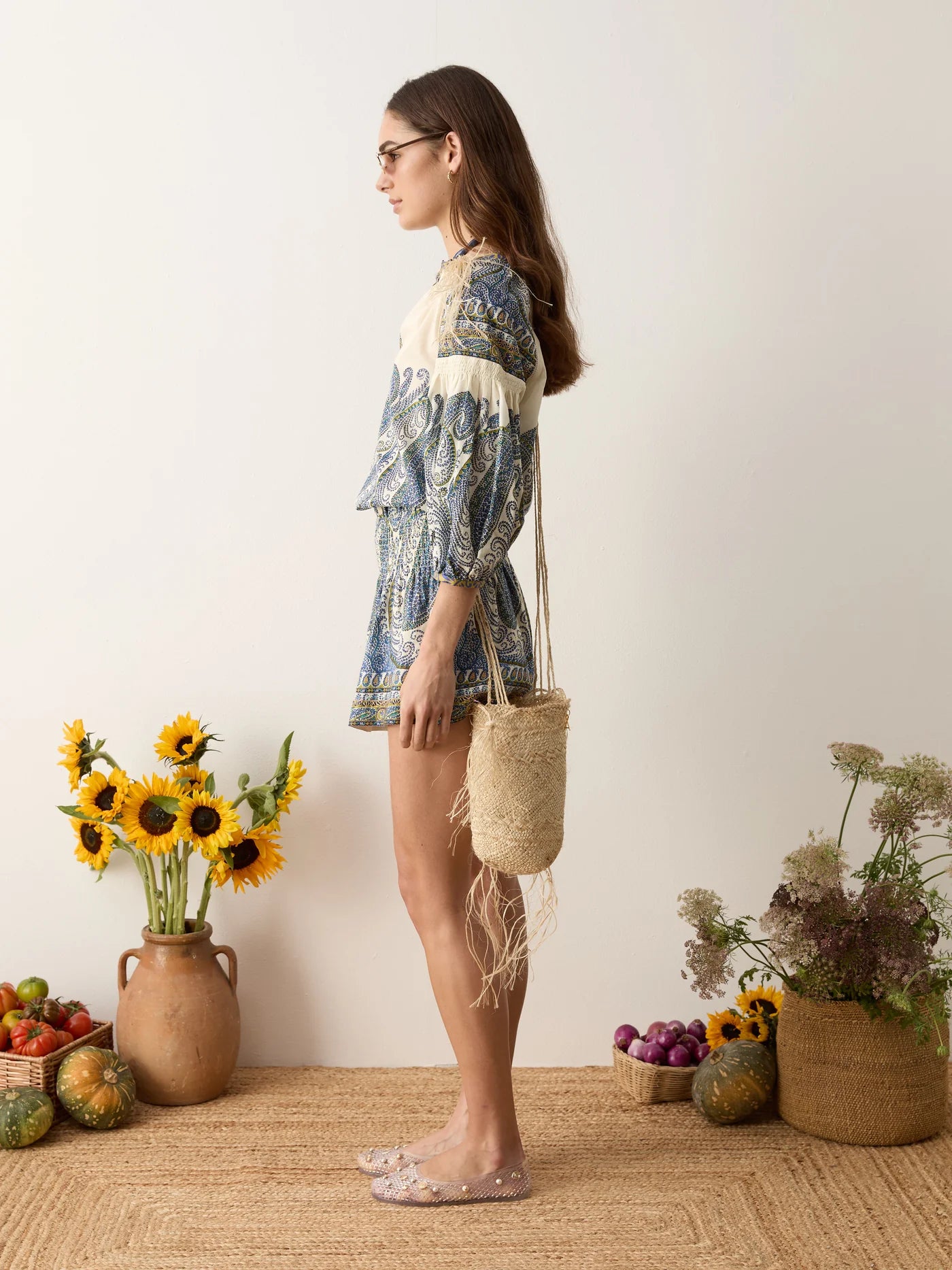 Arcadia Paisley Smock Blouse