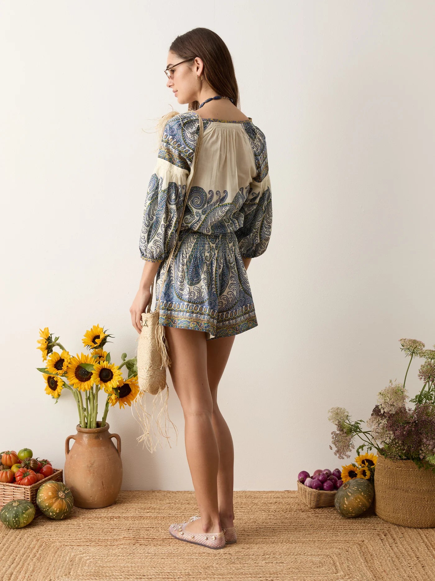 Arcadia Paisley Smock Blouse