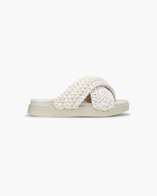 Woven White Slide