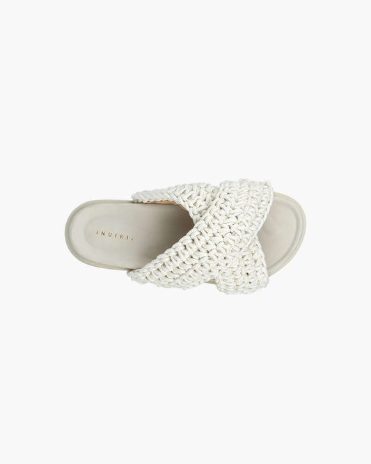 Woven White Slide