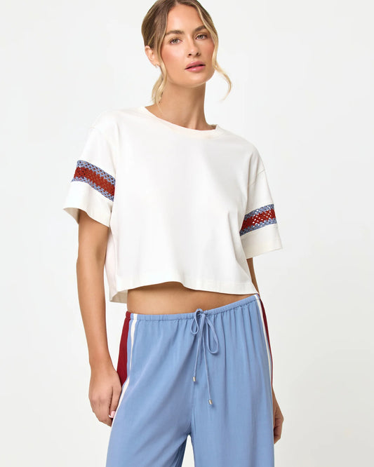 CORE TOP in Chambray/Dusty Fig