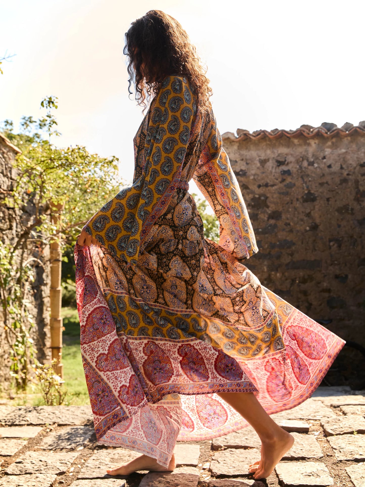 Pietro Wide Sleeve Maxi Dress