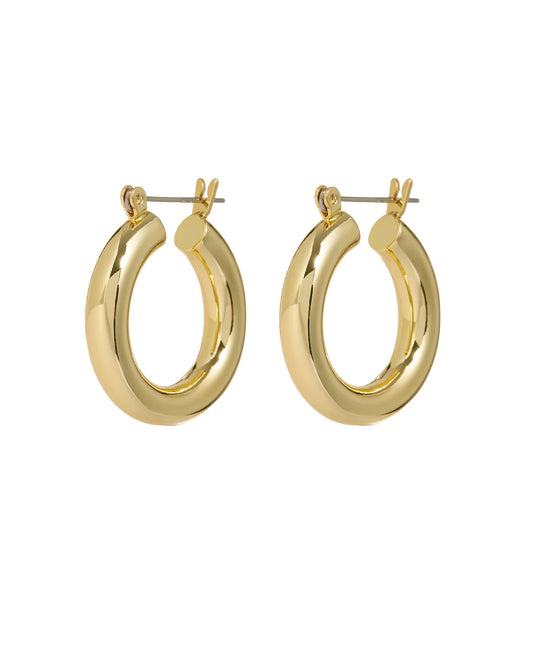 Baby Amalfi Tube Hoops in Gold