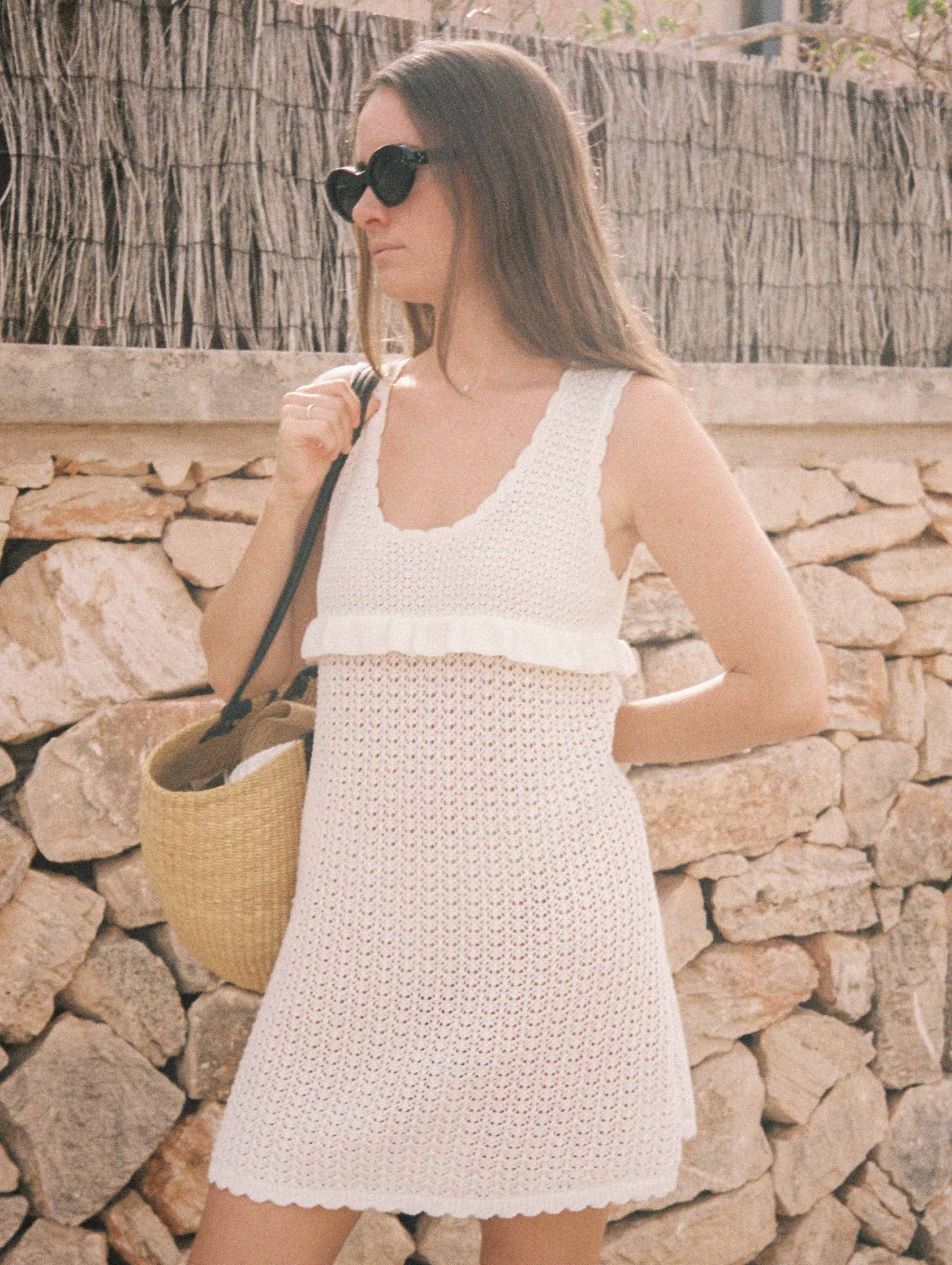 POINTELLE AMELIA MINI DRESS