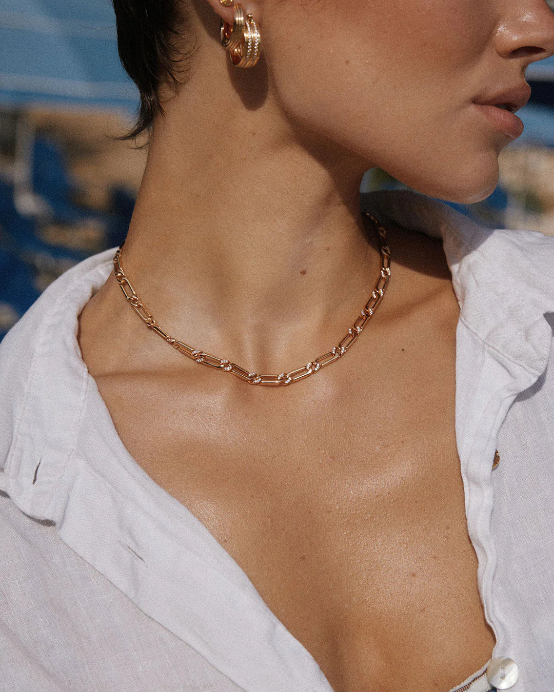 Ridged Positano Hoops