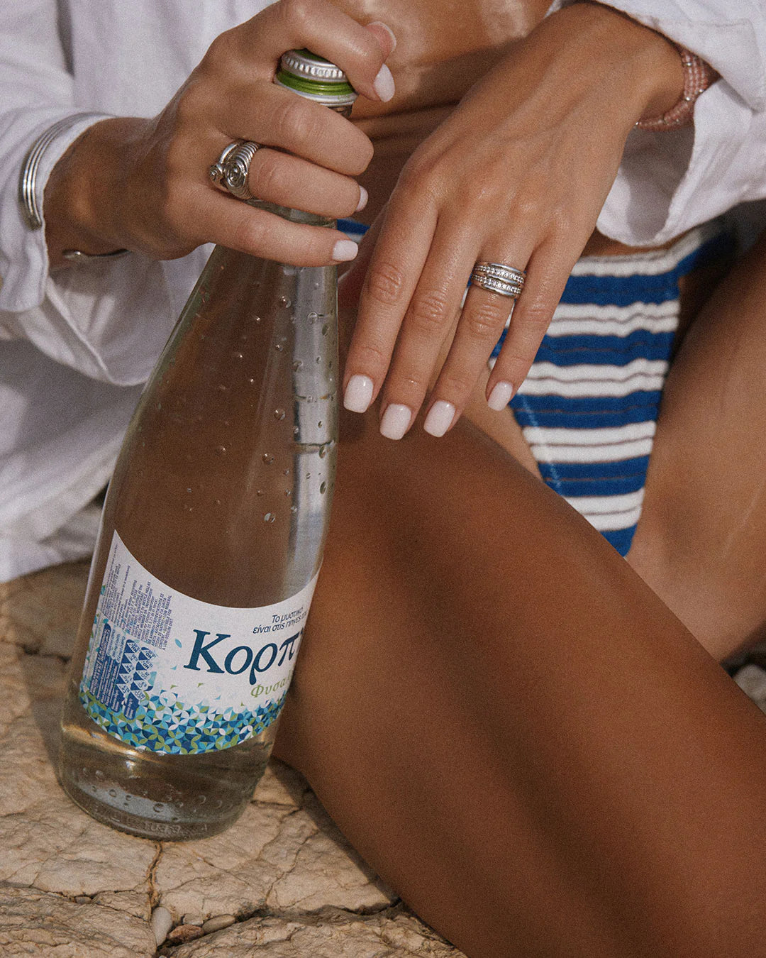 Pave Ridged Positano Ring