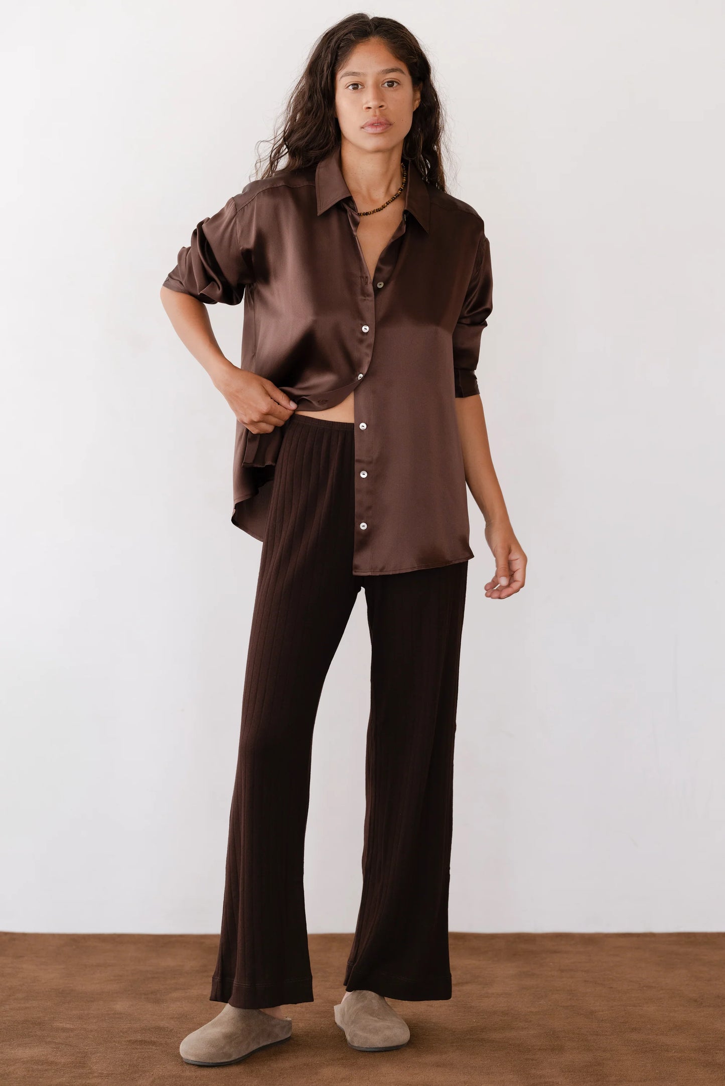 Pointelle Simple Crop Pant