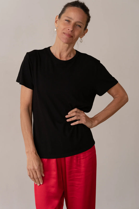 The Jersey Tee in Jet Black